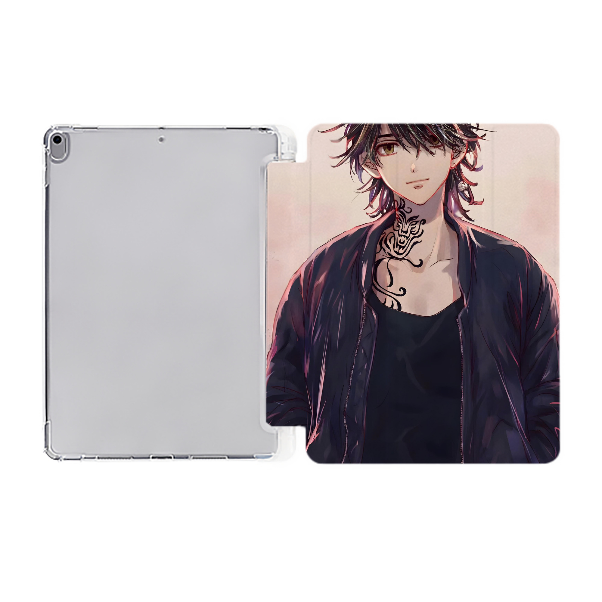（画像用） 東京リベンジャーズ Tokyo Revengers IPad ケース ペン収納付き 三つ折りスタンド PUレザー×シリコン 対応機種9.5/10.5/10.9インチ